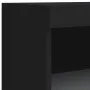 Vitrinen mit LED-Lichtern, 3-teilig, aus schwarzer Ingenieurholz. von , Sideboards - Ref: Foro24-3209129, Preis: 209,83 €, Ra...