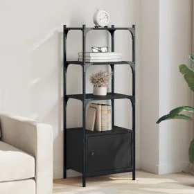 Librería de 3 estantes madera ingeniería negro 41x30x109,5 cm by , Bookcases and shelves - Ref: Foro24-838998, Price: 49,20 €...