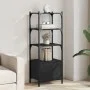 Bücherregal mit 3 Regalen aus schwarzer Ingenieurholz-MDF, 41x30x109,5 cm. von , Bücherregale und Regale - Ref: Foro24-838998...