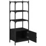 Bücherregal mit 3 Regalen aus schwarzer Ingenieurholz-MDF, 41x30x109,5 cm. von , Bücherregale und Regale - Ref: Foro24-838998...