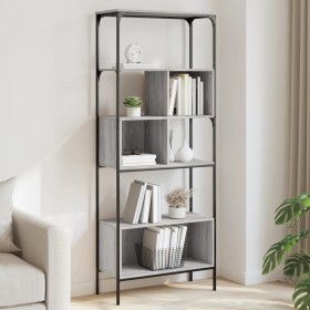 Bücherregal mit 5 Regalen aus grauem Sonoma-Ingenieurholz 76x33x188,5cm. von , Bücherregale und Regale - Ref: Foro24-839006, ...