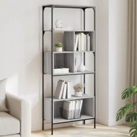 Librería 5 estantes madera ingeniería gris Sonoma 76x33x188,5cm by , Bookcases and shelves - Ref: Foro24-839006, Price: 75,87...