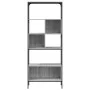 Bücherregal mit 5 Regalen aus grauem Sonoma-Ingenieurholz 76x33x188,5cm. von , Bücherregale und Regale - Ref: Foro24-839006, ...