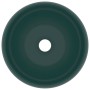 Lavabo de lujo redondo cerámica verde oscuro mate 40x15 cm