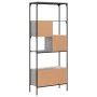 Librería 5 estantes madera ingeniería gris Sonoma 76x33x188,5cm de , Librerías y estanterías - Ref: Foro24-839006, Precio: 75...