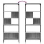 Bücherregal mit 5 Regalen aus grauem Sonoma-Ingenieurholz 76x33x188,5cm. von , Bücherregale und Regale - Ref: Foro24-839006, ...