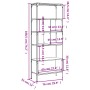 Bücherregal mit 5 Regalen aus grauem Sonoma-Ingenieurholz 76x33x188,5cm. von , Bücherregale und Regale - Ref: Foro24-839006, ...