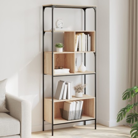 Librería 5 estantes madera de ingeniería roble 76x33x188,5 cm by , Bookcases and shelves - Ref: Foro24-839004, Price: 92,36 €...