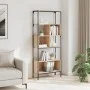 Librería 5 estantes madera de ingeniería roble 76x33x188,5 cm by , Bookcases and shelves - Ref: Foro24-839004, Price: 91,09 €...