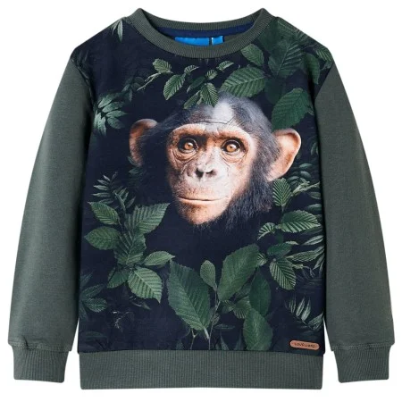 Kinder-Sweatshirt in dunklem Khaki, Größe 140 von , Kinder-T-Shirts - Ref: Foro24-13053, Preis: 12,22 €, Rabatt: %