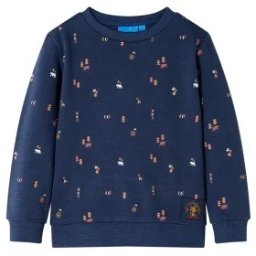 Sudadera infantil azul marino mélange 116 de , Camisetas para niños - Ref: Foro24-12791, Precio: 11,95 €, Descuento: %