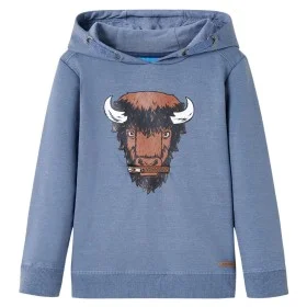 Sudadera infantil con capucha azul melange 140 by , Kids T-shirts - Ref: Foro24-13018, Price: 15,49 €, Discount: %