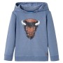 Kinder-Kapuzenpullover in meliertem Blau, Größe 140. von , Kinder-T-Shirts - Ref: Foro24-13018, Preis: 15,68 €, Rabatt: %