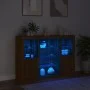 Sideboard mit LED-Licht 3-teilig aus braunem Eichen-Ingenieurholz von , Sideboards - Ref: Foro24-3209134, Preis: 202,17 €, Ra...