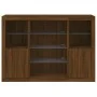 Aparador con luz LED 3 pzas madera de ingeniería marrón roble by , Sideboards - Ref: Foro24-3209134, Price: 202,17 €, Discoun...