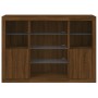 Aparador con luz LED 3 pzas madera de ingeniería marrón roble by , Sideboards - Ref: Foro24-3209134, Price: 204,90 €, Discoun...
