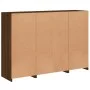 Aparador con luz LED 3 pzas madera de ingeniería marrón roble by , Sideboards - Ref: Foro24-3209134, Price: 202,17 €, Discoun...