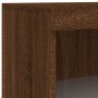 Aparador con luz LED 3 pzas madera de ingeniería marrón roble by , Sideboards - Ref: Foro24-3209134, Price: 204,90 €, Discoun...