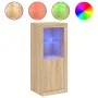 Aparador con luces LED roble Sonoma 41x37x100 cm by , Sideboards - Ref: Foro24-836646, Price: 73,04 €, Discount: %