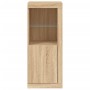 Aparador con luces LED roble Sonoma 41x37x100 cm by , Sideboards - Ref: Foro24-836646, Price: 75,17 €, Discount: %