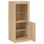 Aparador con luces LED roble Sonoma 41x37x100 cm by , Sideboards - Ref: Foro24-836646, Price: 73,04 €, Discount: %