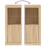 Aparador con luces LED roble Sonoma 41x37x100 cm by , Sideboards - Ref: Foro24-836646, Price: 75,17 €, Discount: %