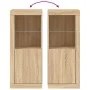 Aparador con luces LED roble Sonoma 41x37x100 cm by , Sideboards - Ref: Foro24-836646, Price: 73,04 €, Discount: %