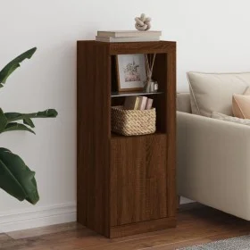 Aparador con luces LED roble marrón 41x37x100 cm by , Sideboards - Ref: Foro24-836650, Price: 75,17 €, Discount: %