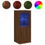 Aparador con luces LED roble marrón 41x37x100 cm by , Sideboards - Ref: Foro24-836650, Price: 75,17 €, Discount: %