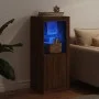 Aparador con luces LED roble marrón 41x37x100 cm by , Sideboards - Ref: Foro24-836650, Price: 75,17 €, Discount: %