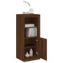Aparador con luces LED roble marrón 41x37x100 cm by , Sideboards - Ref: Foro24-836650, Price: 76,74 €, Discount: %