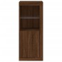 Aparador con luces LED roble marrón 41x37x100 cm by , Sideboards - Ref: Foro24-836650, Price: 76,74 €, Discount: %