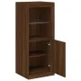 Aparador con luces LED roble marrón 41x37x100 cm by , Sideboards - Ref: Foro24-836650, Price: 75,17 €, Discount: %