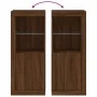 Aparador con luces LED roble marrón 41x37x100 cm by , Sideboards - Ref: Foro24-836650, Price: 75,17 €, Discount: %