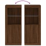 Aparador con luces LED roble marrón 41x37x100 cm by , Sideboards - Ref: Foro24-836650, Price: 76,74 €, Discount: %