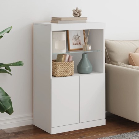 Sideboard mit weißen LED-Lichtern 60,5x37x100 cm von , Sideboards - Ref: Foro24-836665, Preis: 79,36 €, Rabatt: %
