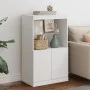 Aparador con luces LED blanco 60,5x37x100 cm by , Sideboards - Ref: Foro24-836665, Price: 76,45 €, Discount: %