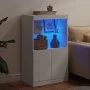 Aparador con luces LED blanco 60,5x37x100 cm by , Sideboards - Ref: Foro24-836665, Price: 76,45 €, Discount: %