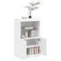Aparador con luces LED blanco 60,5x37x100 cm by , Sideboards - Ref: Foro24-836665, Price: 76,45 €, Discount: %