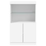 Aparador con luces LED blanco 60,5x37x100 cm by , Sideboards - Ref: Foro24-836665, Price: 76,71 €, Discount: %