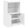 Aparador con luces LED blanco 60,5x37x100 cm by , Sideboards - Ref: Foro24-836665, Price: 76,45 €, Discount: %