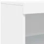 Aparador con luces LED blanco 60,5x37x100 cm by , Sideboards - Ref: Foro24-836665, Price: 76,45 €, Discount: %