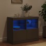 Schwarzer Schrank mit LED-Lichtern 81x37x67 cm. von , Sideboards - Ref: Foro24-836659, Preis: 95,43 €, Rabatt: %