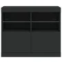 Aparador con luces LED negro 81x37x67 cm by , Sideboards - Ref: Foro24-836659, Price: 92,18 €, Discount: %