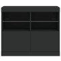 Schwarzer Schrank mit LED-Lichtern 81x37x67 cm. von , Sideboards - Ref: Foro24-836659, Preis: 95,43 €, Rabatt: %
