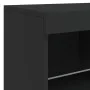 Aparador con luces LED negro 81x37x67 cm by , Sideboards - Ref: Foro24-836659, Price: 92,18 €, Discount: %