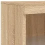 Aparador con luces LED roble Sonoma 60,5x37x100 cm by , Sideboards - Ref: Foro24-836667, Price: 74,72 €, Discount: %
