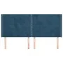 Headboard with dark blue velvet ears 163x16x118/128 cm by , Headboards and footboards - Ref: Foro24-3119498, Price: 124,65 €,...