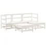 Gartensofa-Set 5-teilig aus massivem weißem Kiefernholz von , Gartensets - Ref: Foro24-3186173, Preis: 345,48 €, Rabatt: %