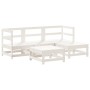 Gartensofa-Set 5-teilig aus massivem weißem Kiefernholz von , Gartensets - Ref: Foro24-3186173, Preis: 350,51 €, Rabatt: %